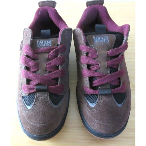 Vans Men's Skate Mixxa Suede Mesh Shoes Brown Black Maroon Sizes NIB - Picture 4 of 5